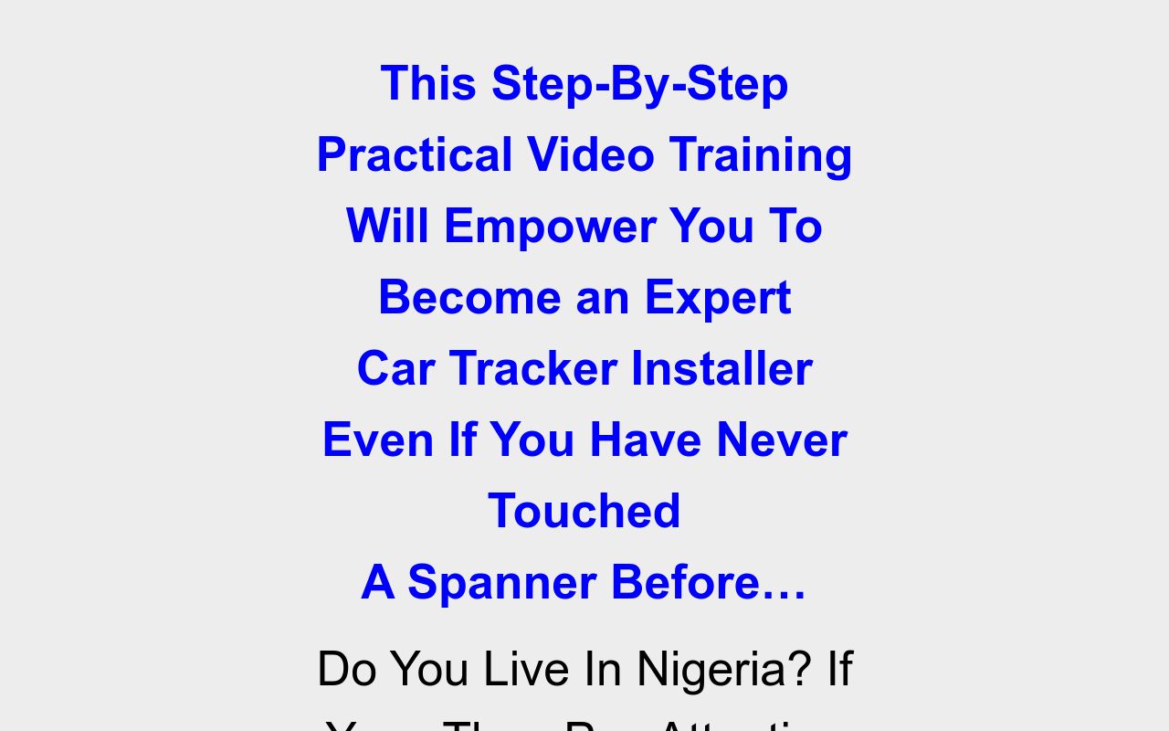 CAR TRACKER INSTALLATION